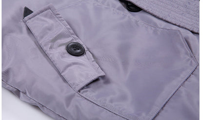 The Arctic Duck: Mid-Length White Duck Down Hooded Jacket