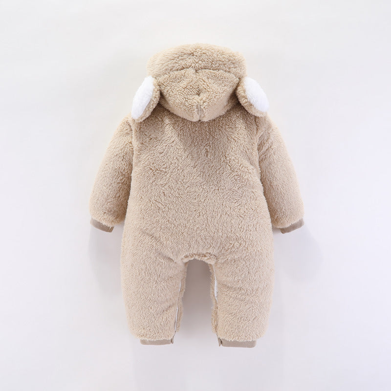 The Thermal Jumpsuit: Thickened Hooded Cotton Romper