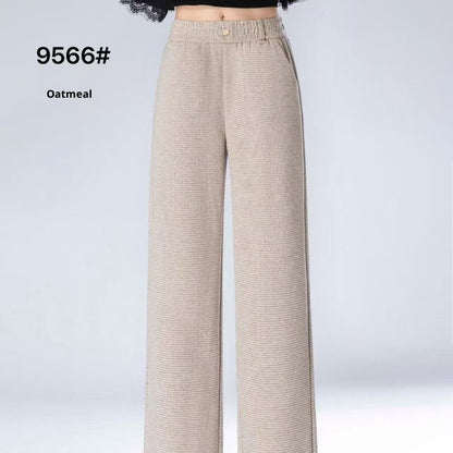 Fashionable All-matching High Waist Drooping Casual Straight Pants