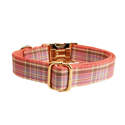 Plaid Pet Collar Traction Rope