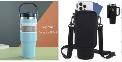 Commuter Tumbler: Stainless Steel Travel Cup with Handle
