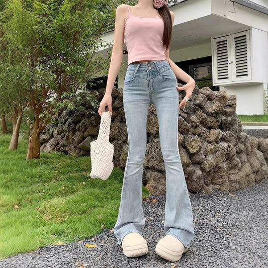 Mopping High Waist Slimming Bow Design Skinny Jeans