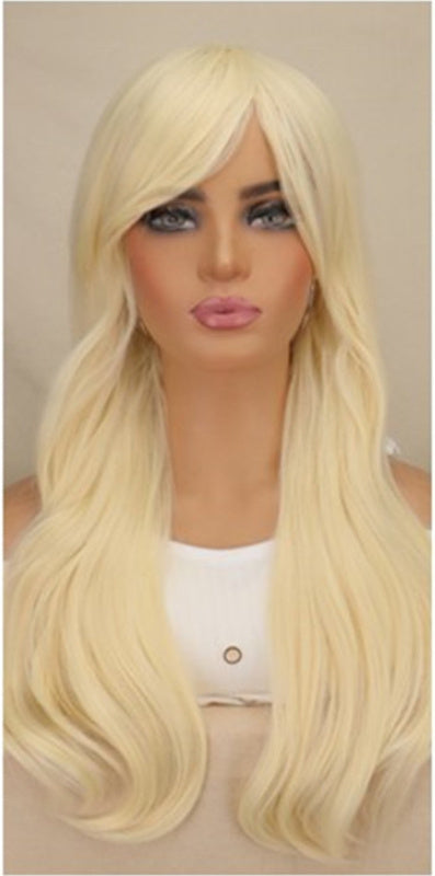 Light Golden Cosplay Wig Micro Curly Long Wig