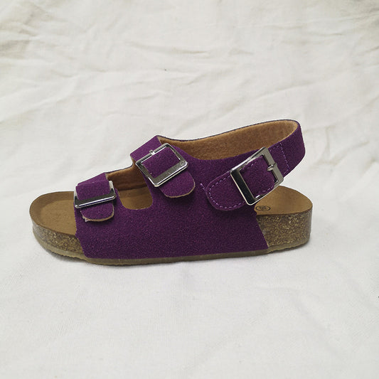 Summer Children's Shoes Boys Cross-border Baby Girls Velcro Non-slip Cork-soled Sandals
