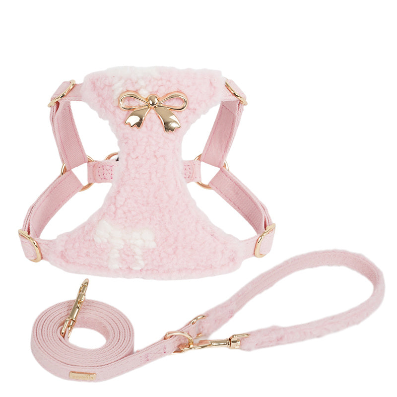 Dog Fleece Vest Chest Strap Pet Hand Holding Rope