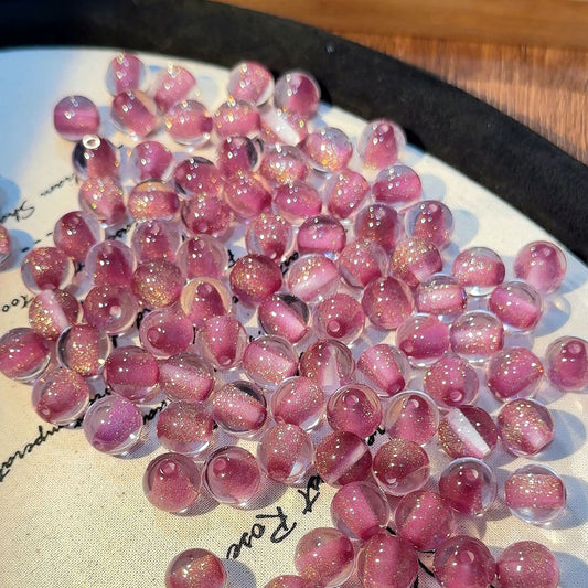 16mm Dream Starry Sky Thin And Glittering Cat's Eye Resin Scattered Beads