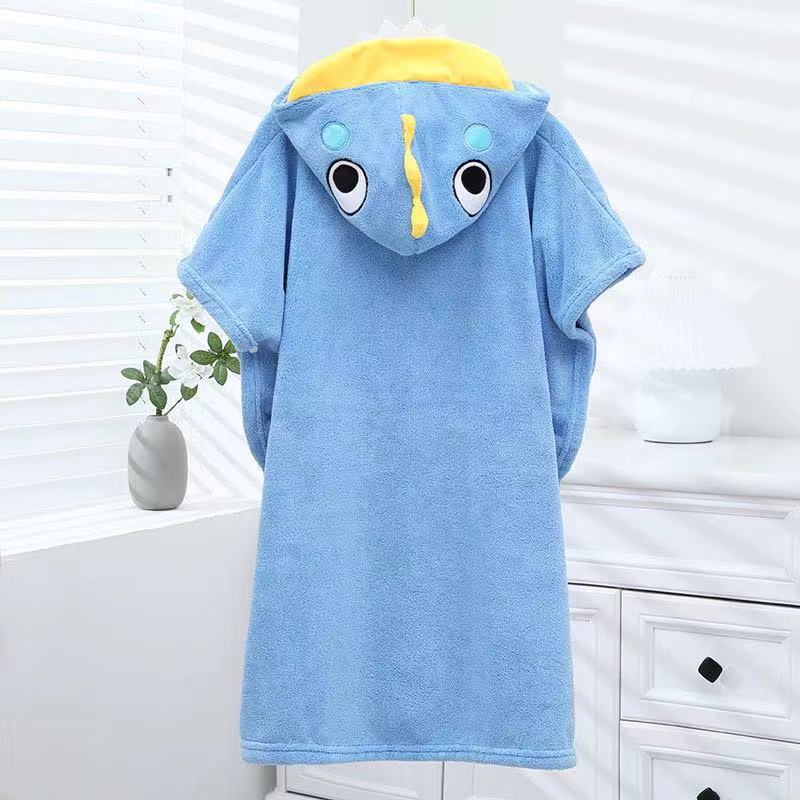 The Absorbent Cloak: Wearable Coral Fleece Hooded Towel