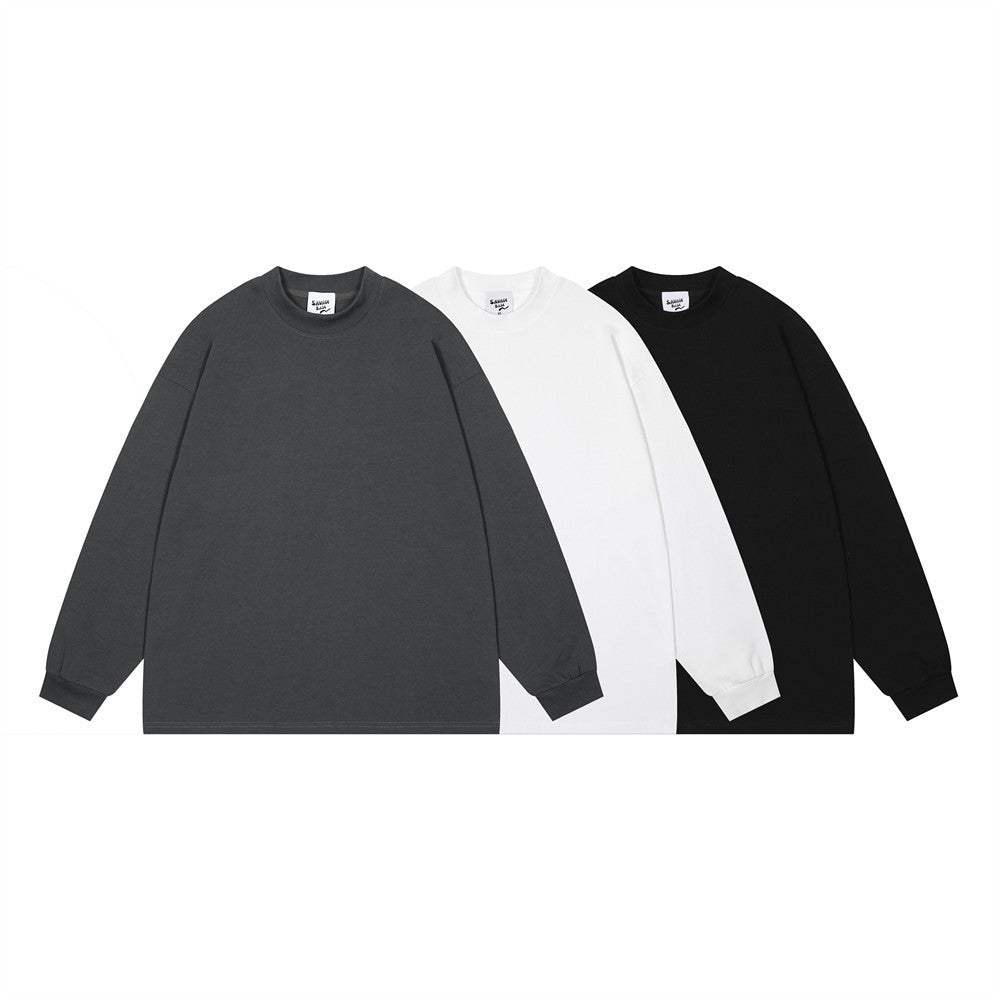 Solid Color Fashion Long Sleeve T-shirt Men