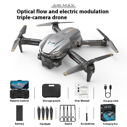 TriLens Flow: Optical Flow Three-Camera Obstacle Avoidance Aerial Photography Drone