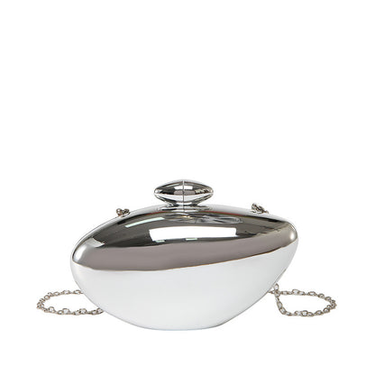 Oval Shell Goose Egg Acrylic Fashion Evening Bag Chain Shoulder Women's