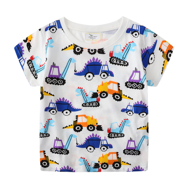 The Knitted Artisan: Boys’ Cute Print Cotton Knitted T-Shirt