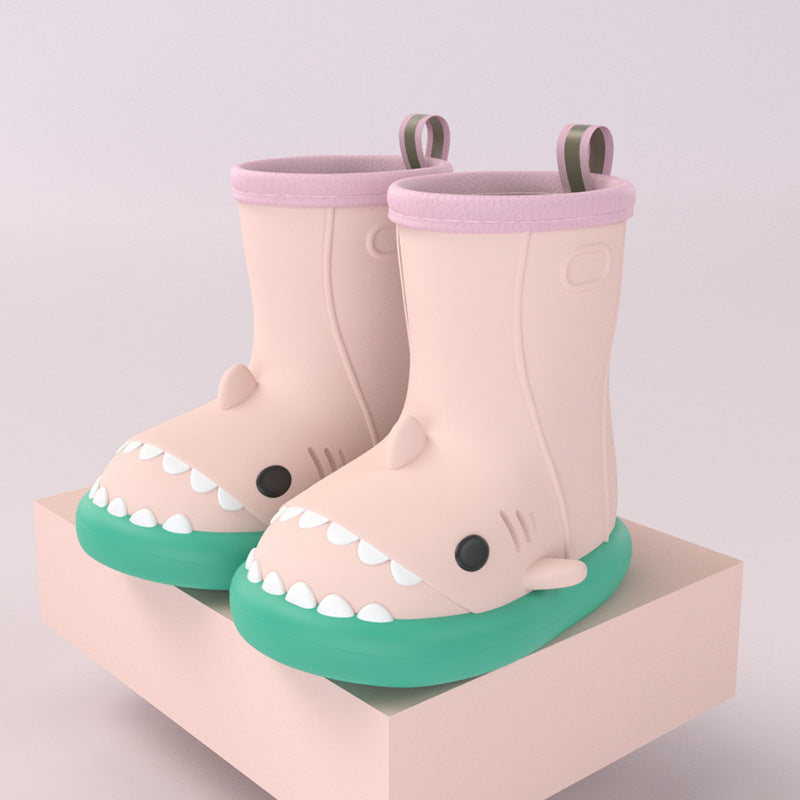Shark Attack: Children’s Cartoon Waterproof Rain Boots