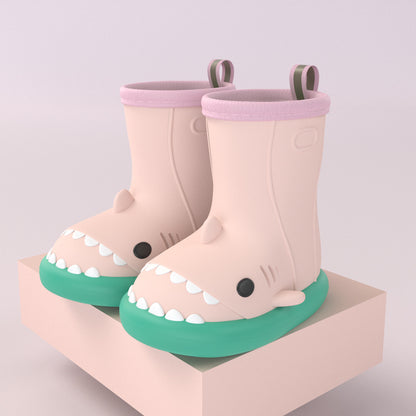 Shark Attack: Children’s Cartoon Waterproof Rain Boots