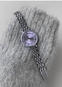 Purple small round watch