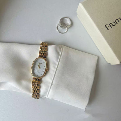 Ice Blue Fritillary Silver Quartz Watch For Women