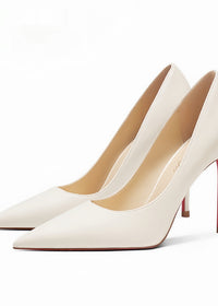 03 Calfskin Red Sole Off White