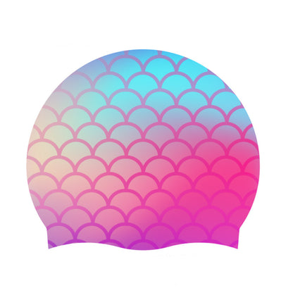 Swimming Cap Silk Screen Pattern Waterproof
