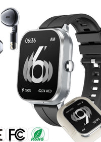 Silver Silicone Watchband Suit