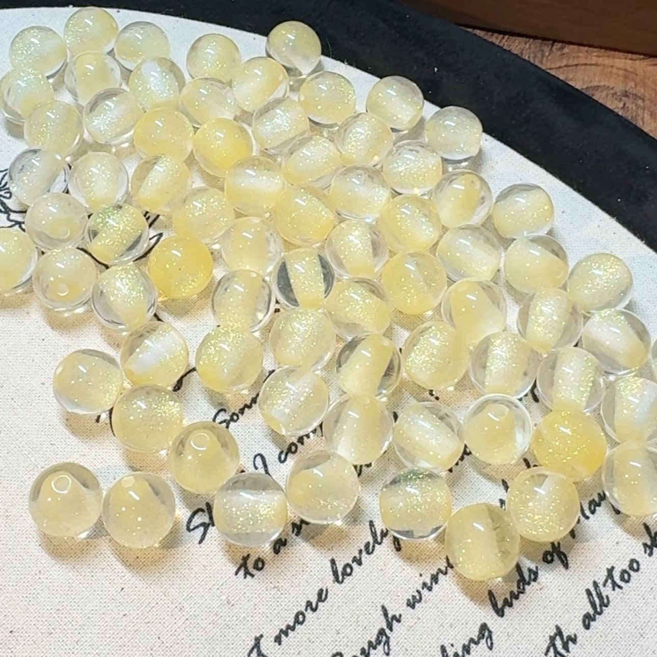 16mm Dream Starry Sky Thin And Glittering Cat's Eye Resin Scattered Beads