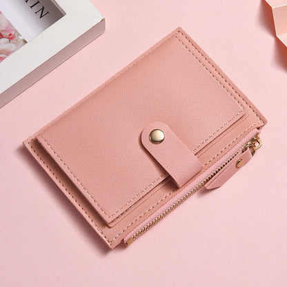 Multi Slot Student Short Zipper Coin Purse