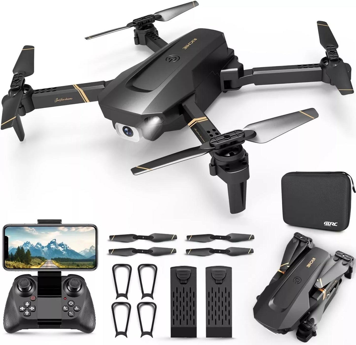 V4 Foldable Mini Drone With Camera 4K 1080P HD Drone ,3 Batteries,Drones For Adults Kids,Remote-controlled Quadcopter,Logistics Is Randomly Sent By UPS,USPS,