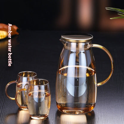 Colorful Cold Water Bottle Borosilicate Glass Pot