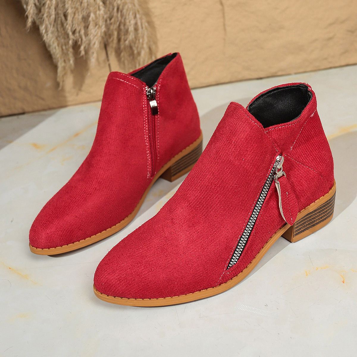 Suede European And American Style Women's Ankle Boots