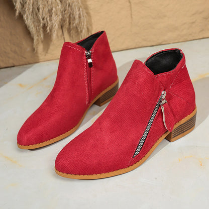 Suede European And American Style Women's Ankle Boots