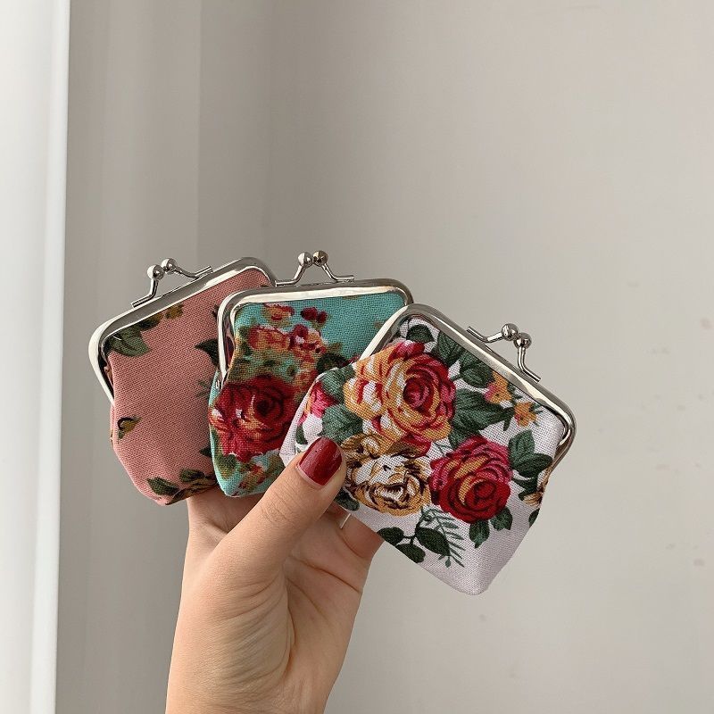 Retro Mini Canvas Coin Purse