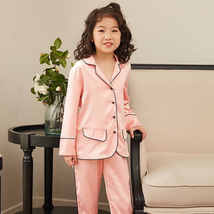The Silk Loungewear: Thin Long Sleeve Silk Pajama Suit