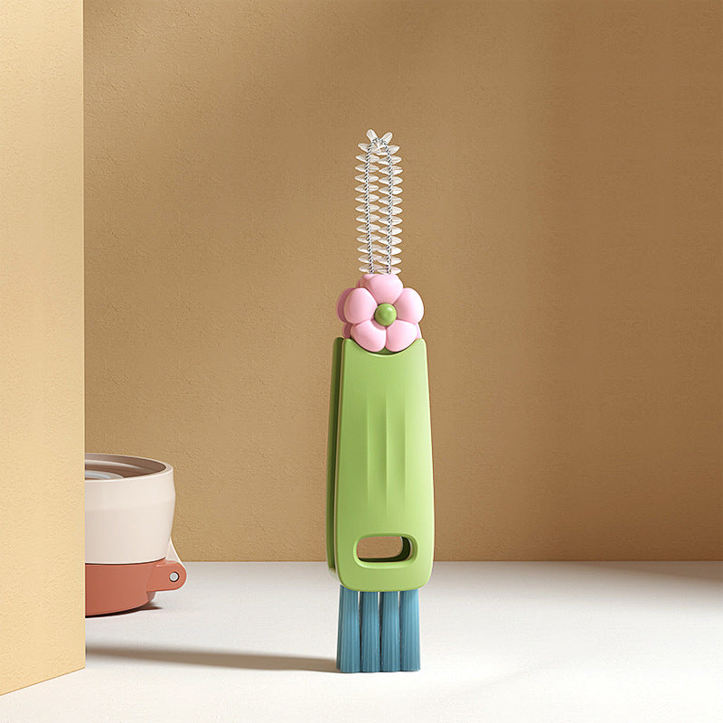 3-in-1 Master: Multifunctional Straw & Lid Cleaning Brush Set