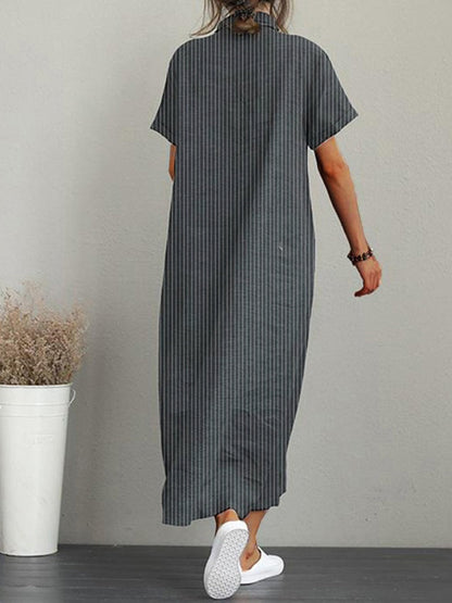 Fashion Ladies Simple Short Sleeve Dress