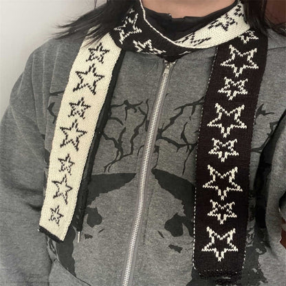 New Autumn And Winter Knitted Star Scarf