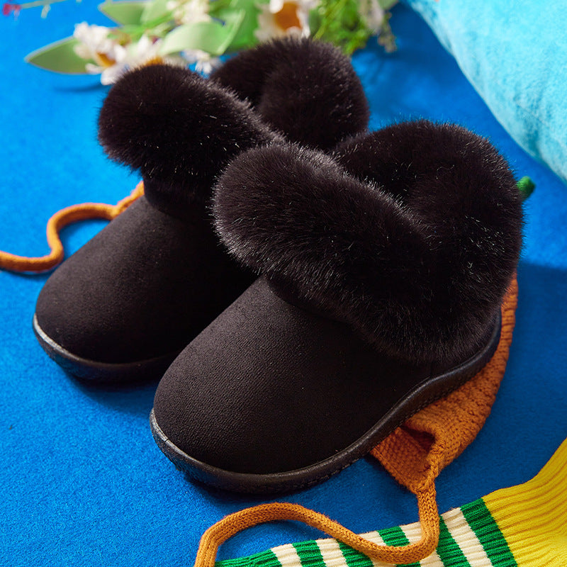 Soft Sole Comfort: Girls’ Non-Slip Cotton Snow Boots