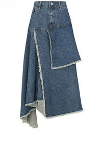 Blue half skirt