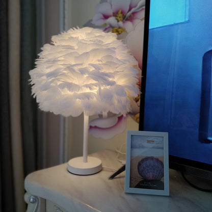 Bedroom Artistic Lamp Feather Table Lamp