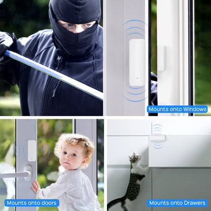 Smart Wi-Fi Magnetic Door And Window Alarm Sensor Door Stopper Door Alarm