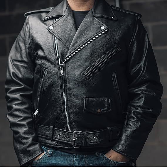 Popular Motorcycle Leather Mens Clothing Iconic Biker Staple