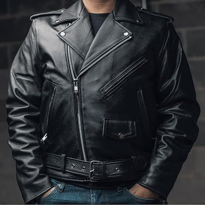 Popular Motorcycle Leather Mens Clothing Iconic Biker Staple