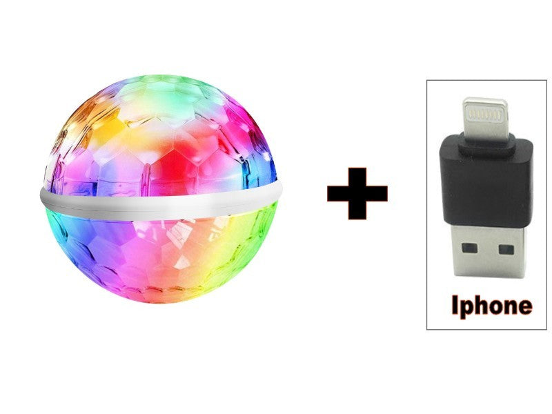 RGB Mobile Usb Android Apple Rotating Elf Stage Light
