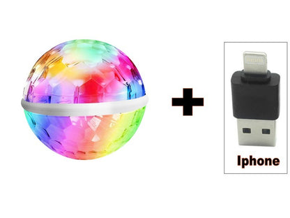 RGB Mobile Usb Android Apple Rotating Elf Stage Light