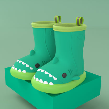 Shark Attack: Children’s Cartoon Waterproof Rain Boots
