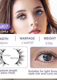 EM073 Eyelashes No Clip