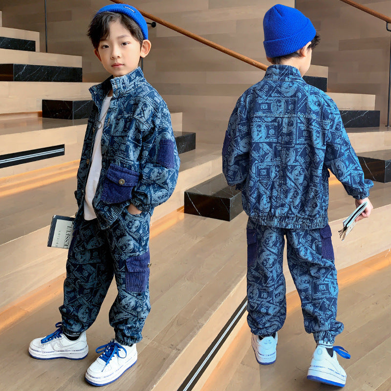 The Autumn Handsome: Spring & Autumn Casual Two-Piece Set