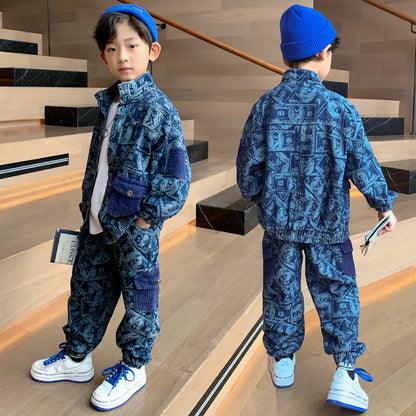 The Autumn Handsome: Spring & Autumn Casual Two-Piece Set