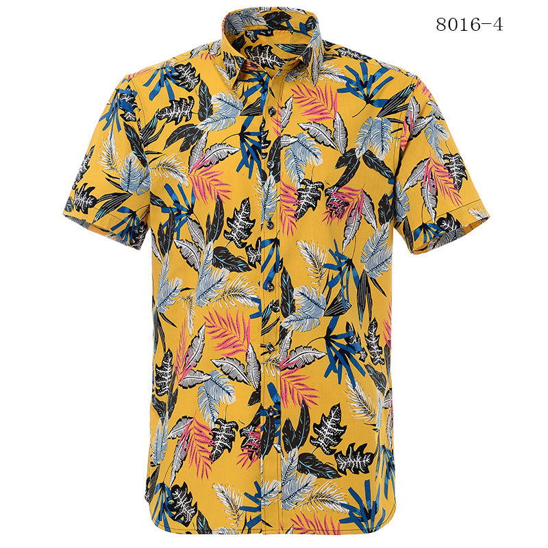 European Beach Aesthetic Printed Short Sleeve Shirt