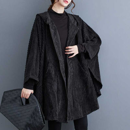Corduroy Batwing Shirt All-matchloose Coat