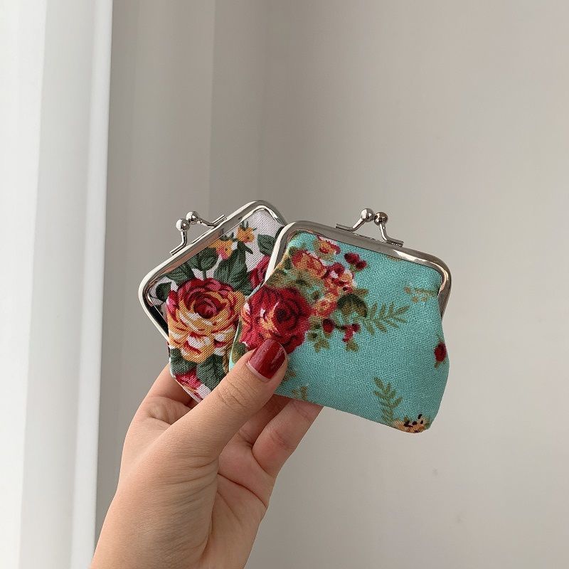 Retro Mini Canvas Coin Purse