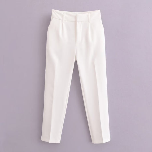 High Waist Slimming Skinny Pants Versatile Casual Suit Pants