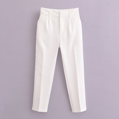 High Waist Slimming Skinny Pants Versatile Casual Suit Pants